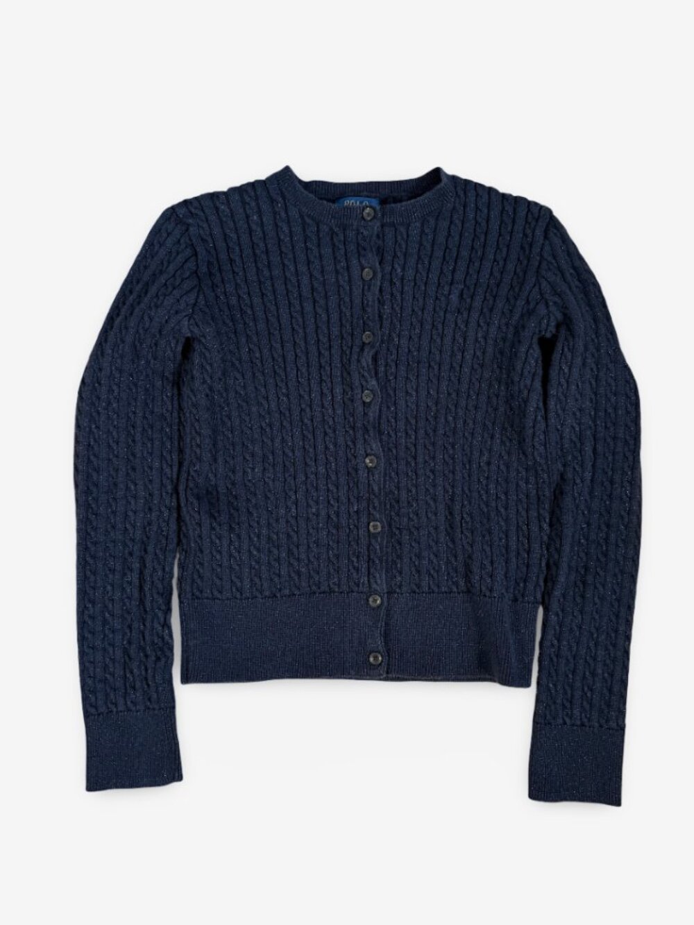 Polo Ralph Lauren Kid's Glittered Navy Cardigan